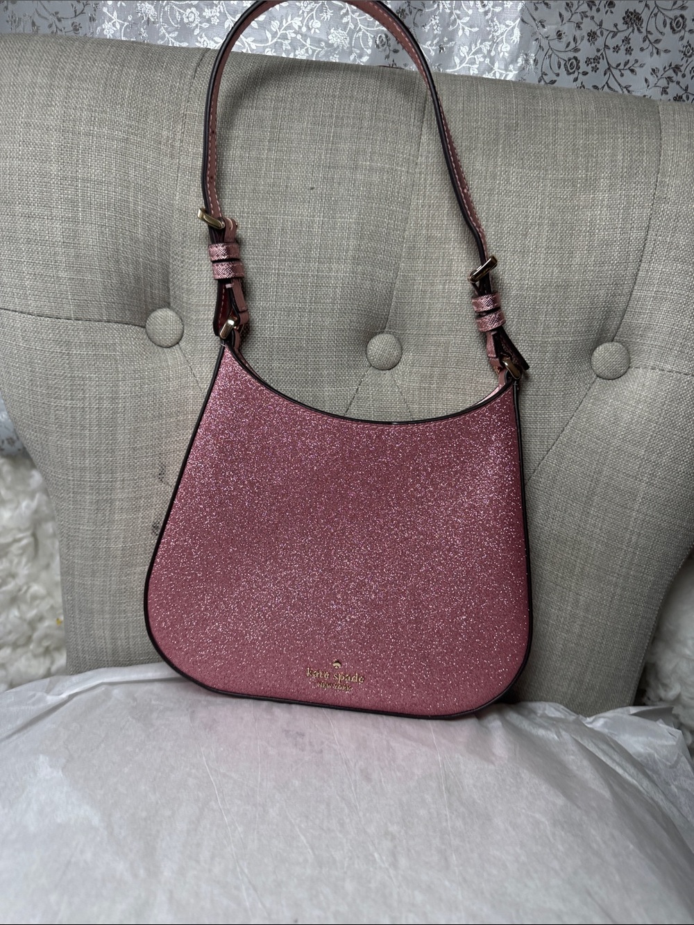 kate spade Rose Pink Glitter Shoulder Bag